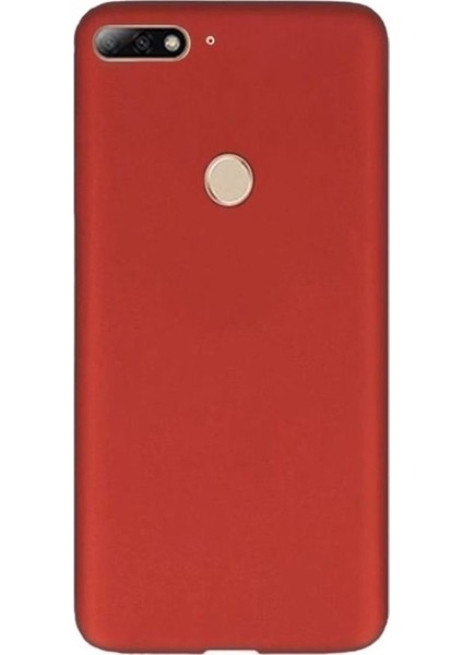 Huawei Y7 2018 Kılıf Premier Silikon Parmak İzi Bırakmaz Kırmızı