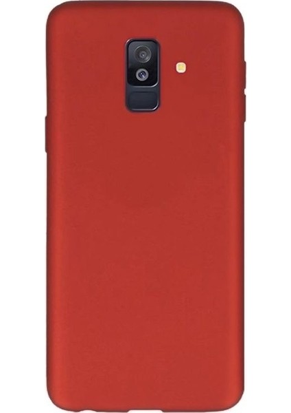 Samsung Galaxy A6 Plus 2018 Kılıf Premier Silikon Mat Kapak Kırmızı