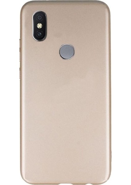 Xiaomi Mi A2 Kılıf Premier lüx Mat Esnek Silikon Gold