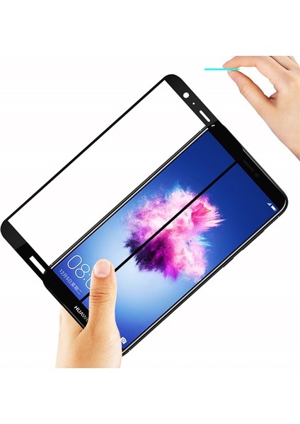 Huawei Y7 2018 Full Kapatan Renkli Cam Siyah fiyatları