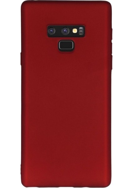 Samsung Galaxy Note 9 Kılıf Premier Silikon + 3D Cam Full Cam Kırmızı