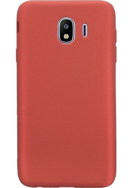 Samsung Galaxy J4 Kılıf Premier Silikon İpeksi Dokunuş Kırmızı