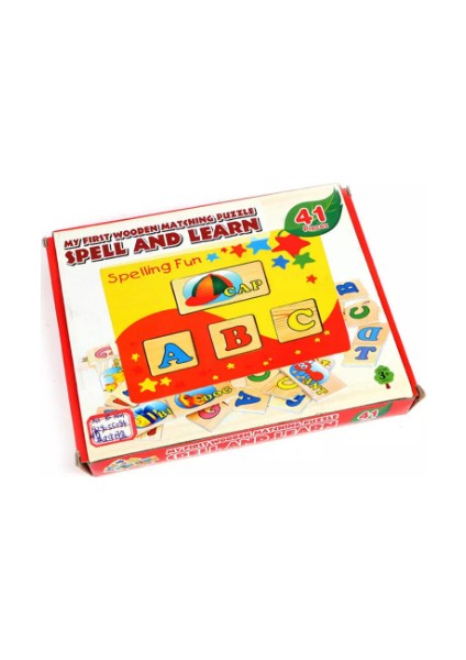 Okul Öncesi Ahşap İngilizce Kelime Oyunu Spell And Learn Puzzle