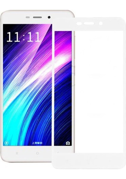 Xiaomi Redmi 4A Full Kapatan Renkli Cam Beyaz
