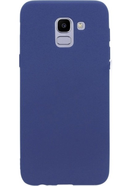 Samsung Galaxy J6 Kılıf Premier Esnek Silikon + Nano Glass Lacivert