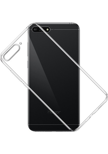 Huawei Y6 2018 Kılıf 0.2 mm Silikon İnce Arka Kapak Şeffaf