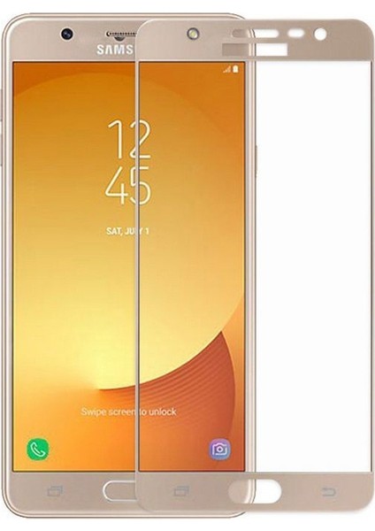 Samsung Galaxy J7 Pro Full Kapatan Renkli Cam Gold