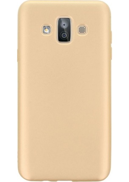 Samsung Galaxy J7 Duo Kılıf Premier Mat Arka Kapak Gold