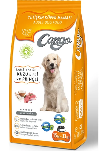 Yetişkin Köpek Maması Kuzu Etli & Pirinçli 15 Kg