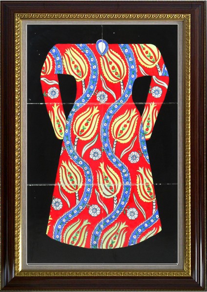40x60 Cm ED 652 Laleli Kaftan Çini Pano
