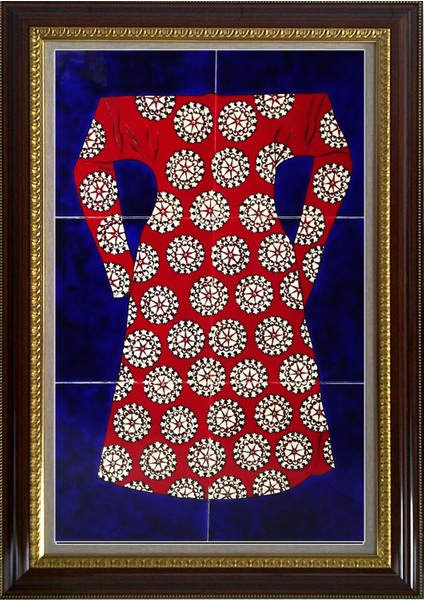 40x60 Cm ED 654 Kırmızı Dönence Kaftan Çini Pano