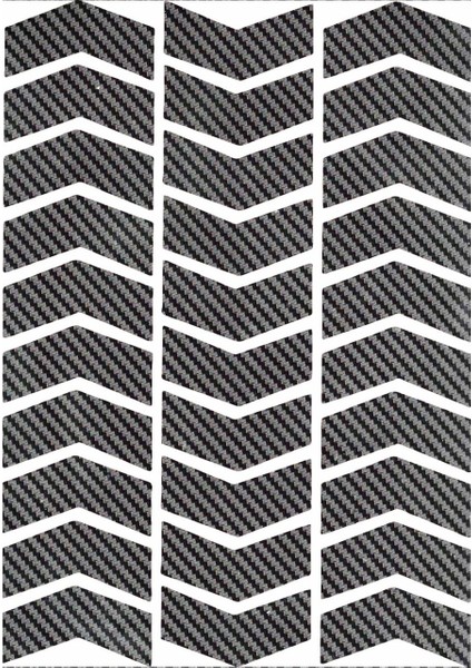 Ok Şeklinde Gerçek Karbon Fiber Dokulu Sticker