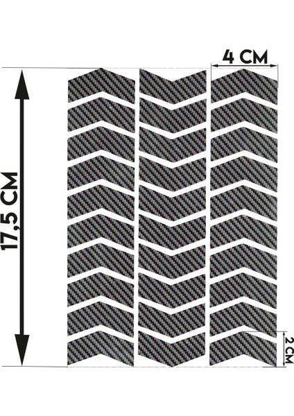 Ok Şeklinde Gerçek Karbon Fiber Dokulu Sticker fiyatları