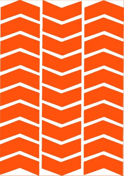 Ok Şeklinde Floresan Turuncu Sticker