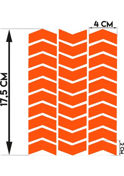 Ok Şeklinde Floresan Turuncu Sticker fiyatları