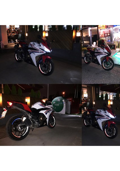 Tam Tur Reflektif Beyaz [Gri] Supersport İç Jant Şeridi Sticker modelleri