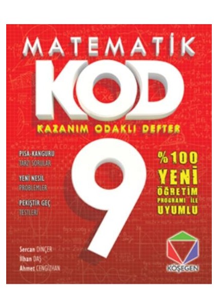 9. Sınıf Matematik Kod;Kazanım Odaklı Defter Yeni - Sercan Dinçer - İlhan Daş - Ahmet Cengizhan