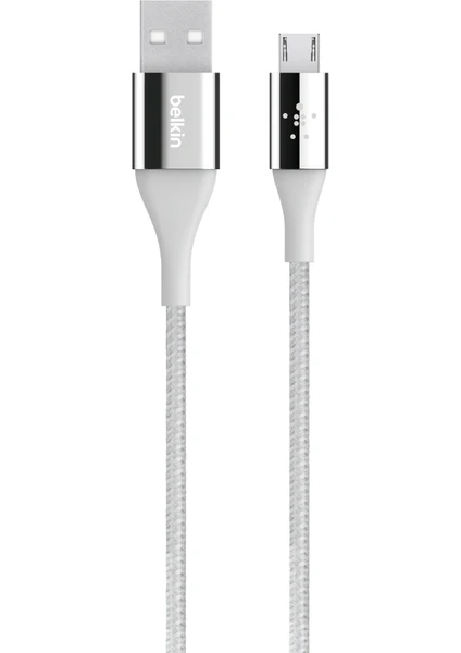 F2CU051BT04-SLV Premium Kevlar Micro USB 2.4A Kablo 1.2 m - Gümüş