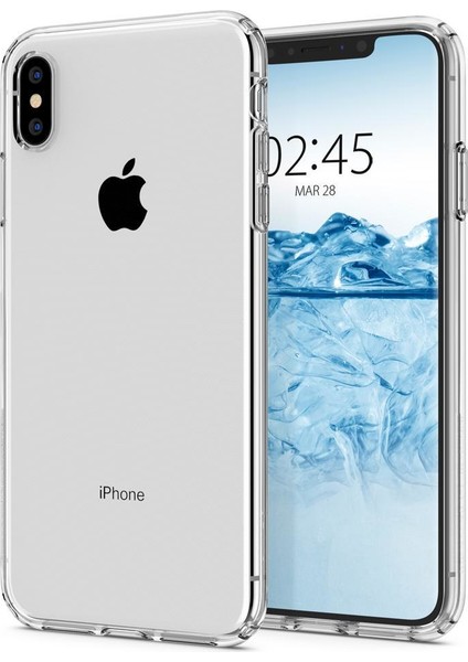 iPhone XS Max Kılıf Liquid Crystal 4 Tarafı Koruma Crystal Clear