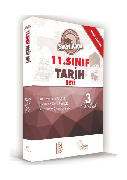 11. Sınıf Tarih Sınav Koçu Konu Anlatımlı 3 Fasikül Set