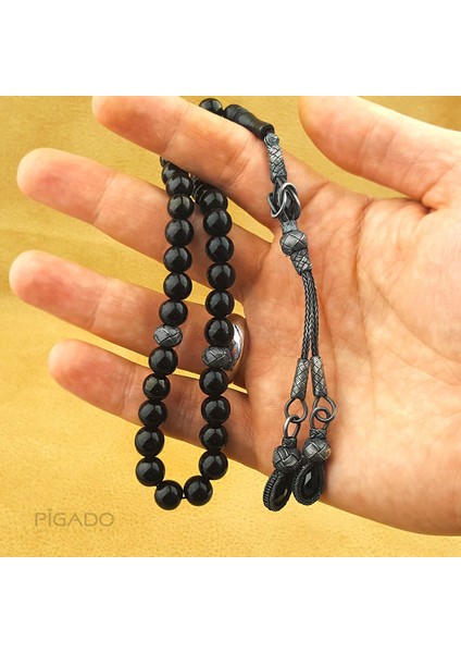 1000 Ayar Kazaz İşlemeli Gümüş Püsküllü Erzurum Oltusu Tesbih