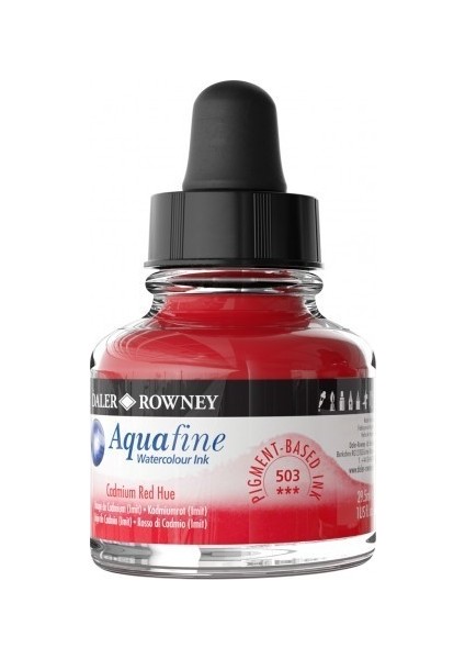 Aquafine - Suluboya Mürekkep 29.5ml - Cadmium Red Hue