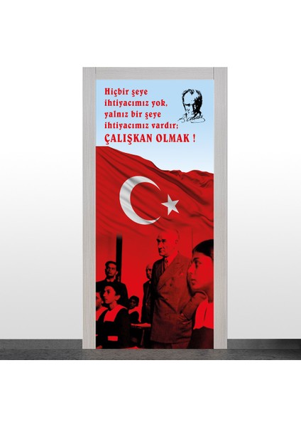 Atatürk ve Bayrak Kapı Giydirme