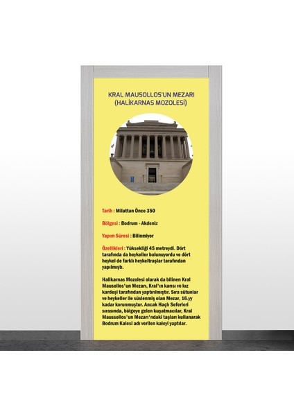 Halikarnas Mozolesi Kapı Giydirme