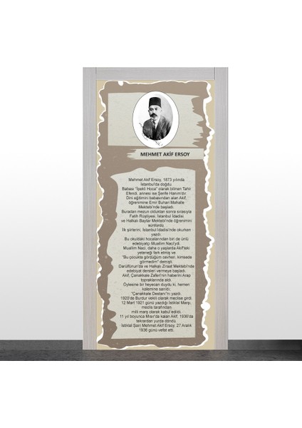 Türk Büyükleri-Mehmet Akif Ersoy Kapı Giydirme