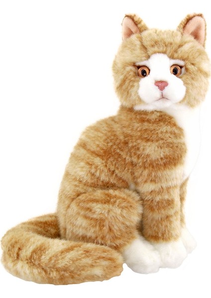 Animals Of The World Oturan Bej Kedi Peluş Oyuncak 22 cm