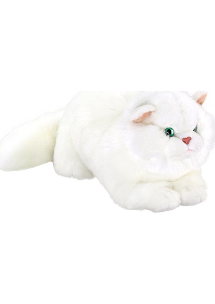 Animals Of The World Yatan Beyaz Kedi Peluş Oyuncak 34 cm