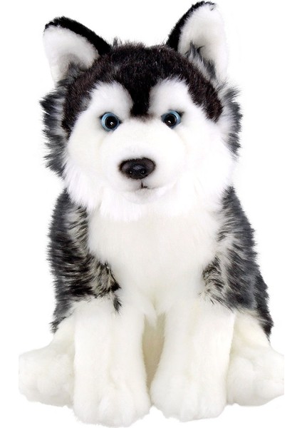 Animals Of The World Floppy Siyah Husky Peluş Oyuncak 28 cm