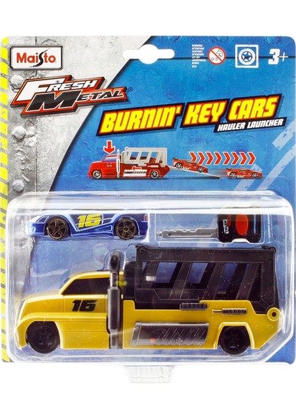 Burning Key Oyuncak Kamyon Ve Araba Mavi