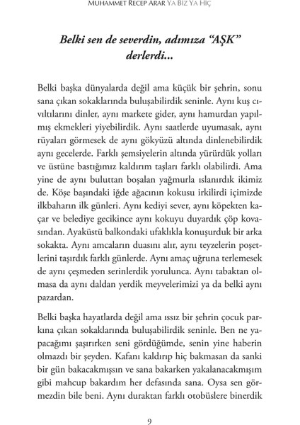 Ya Biz Ya Hiç - Muhammet Recep Arar