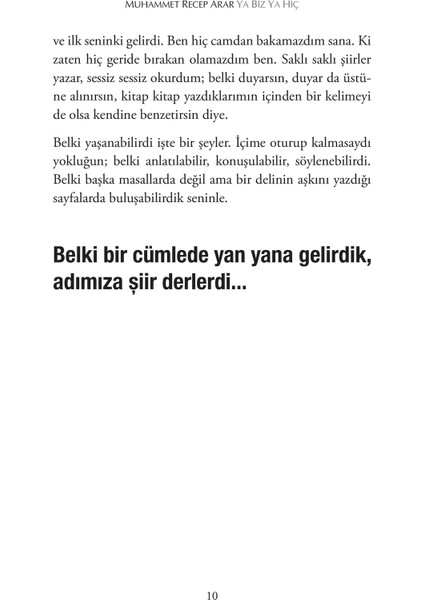 Ya Biz Ya Hiç - Muhammet Recep Arar