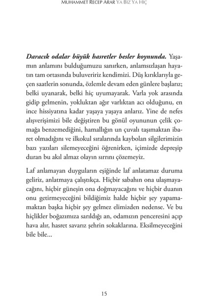 Ya Biz Ya Hiç - Muhammet Recep Arar
