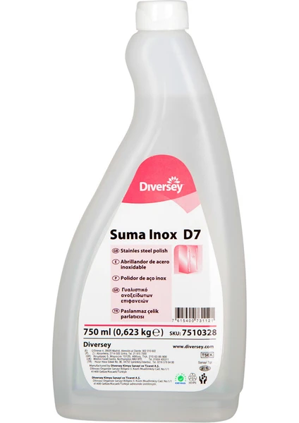 Suma İnox D7 Metal Yüzey Temizleyici Parfümlü 750 Ml