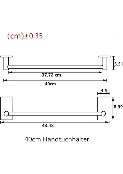 Deltahome inox Havluluk Paslanmaz Çelik Askılık 40CM -- SS304