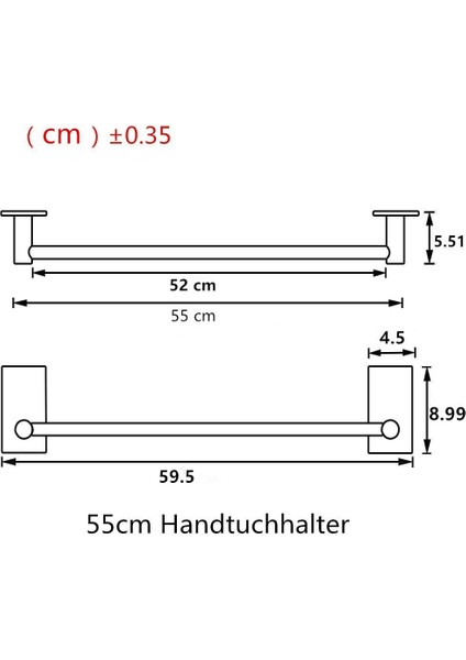 Deltahome inox Havluluk Paslanmaz Çelik Askılık 55CM -- SS304