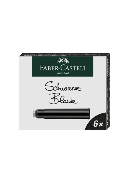 Faber-Castell Dk Kartuş Siyah 6'Lı