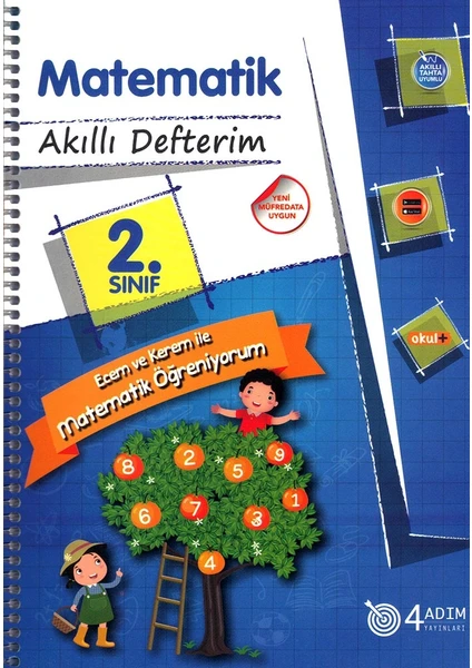 4 Adım Yayınları 4 Adım 2. Sınıf Matematik Akıllı Defterim