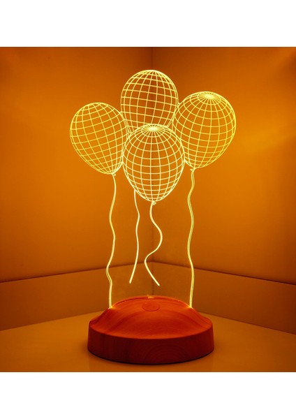 3 Boyutlu LED Lamba Uçan Balonlar