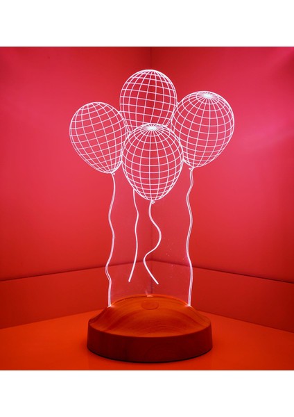 3 Boyutlu LED Lamba Uçan Balonlar modelleri