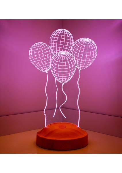3 Boyutlu LED Lamba Uçan Balonlar