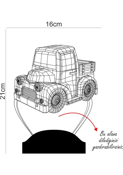 Sevgi Lambası Çocuk Odası Aydınlatması Kamyon Led Lamba
