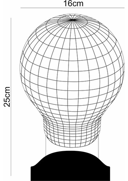 Sevgi Lambası 3 Boyutlu Ampul LED Lamba