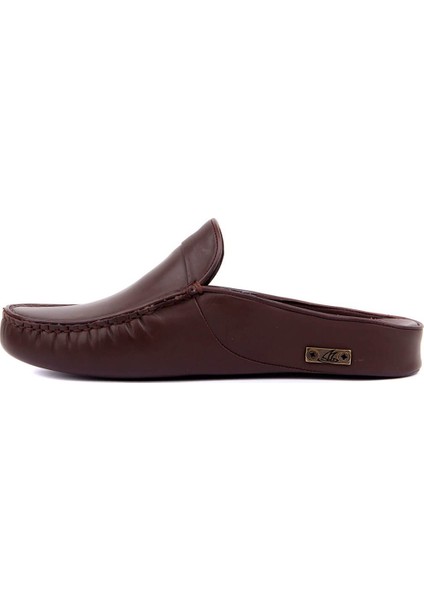 - Kahverengi Deri Erkek Ev Terliği modelleri