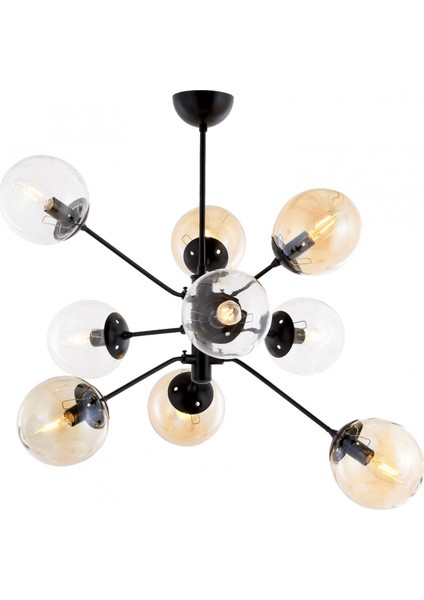 AV-4166-9BSY Siyah Boyalı Modern Avize