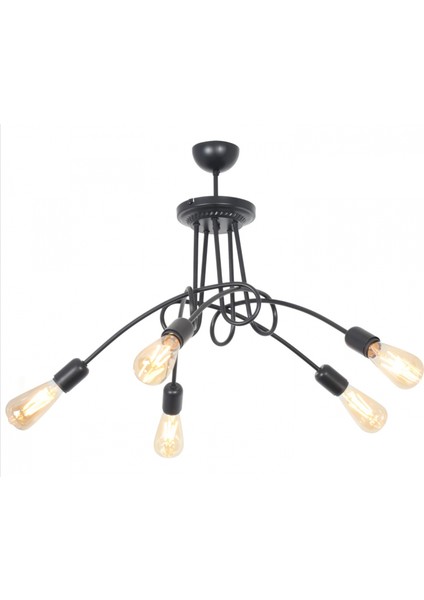 AV-4210-5BSY Siyah Boyalı Modern Avize