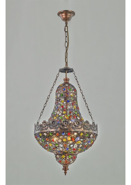 AV-5105-1E Eskitme Kaplama Klasik Avize